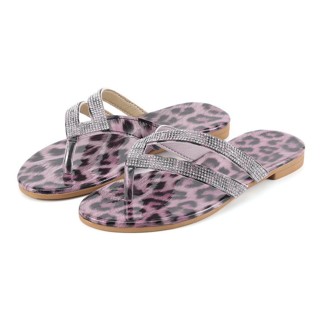 Summer Leopard Print Women's Casual Fashion Beach Slippers