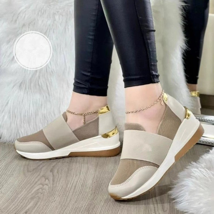 Women's Wedge Elastic Band Sports Casual Shoes