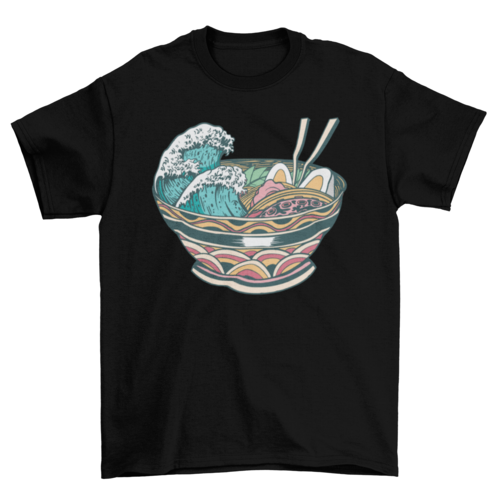 Wave ramen t-shirt