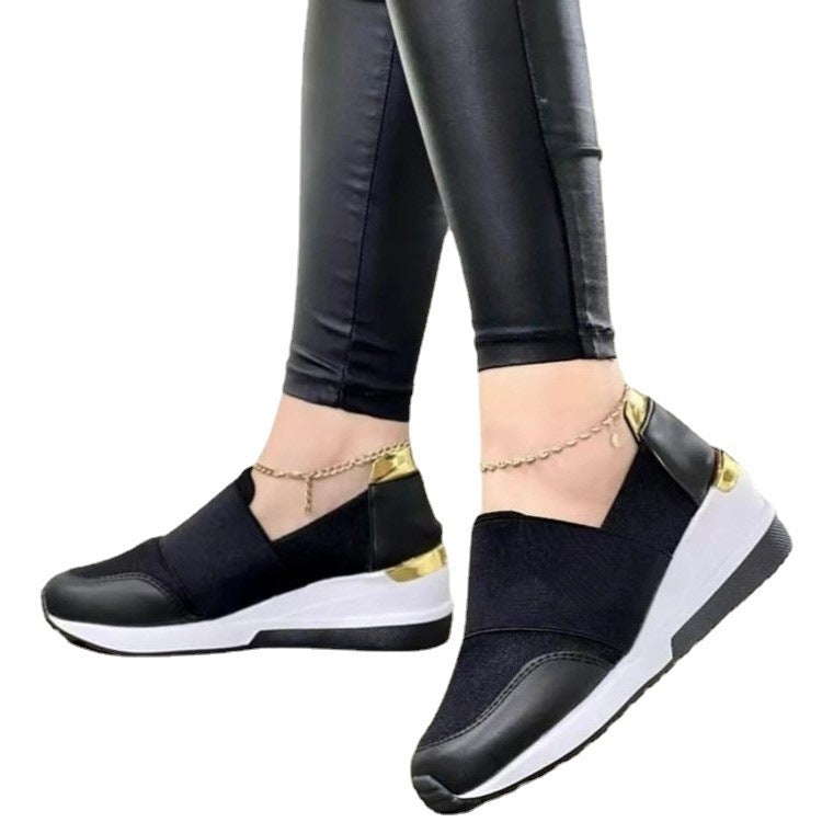 Women's Wedge Elastic Band Sports Casual Shoes