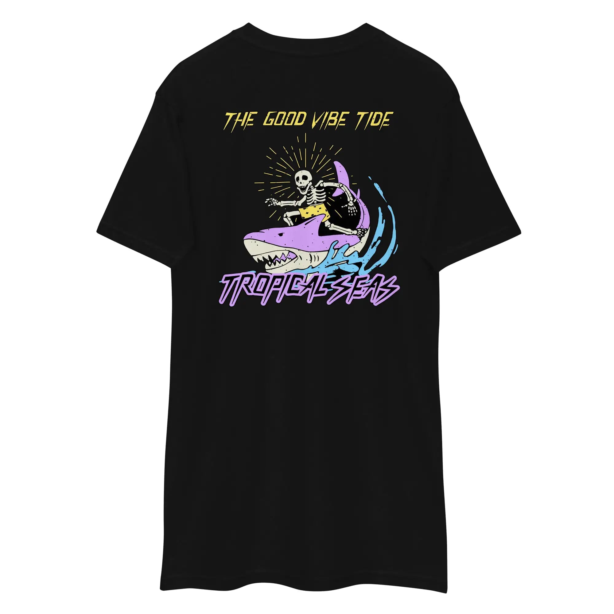 Men's Premium Tropical Neon Ride Shark T-shirt