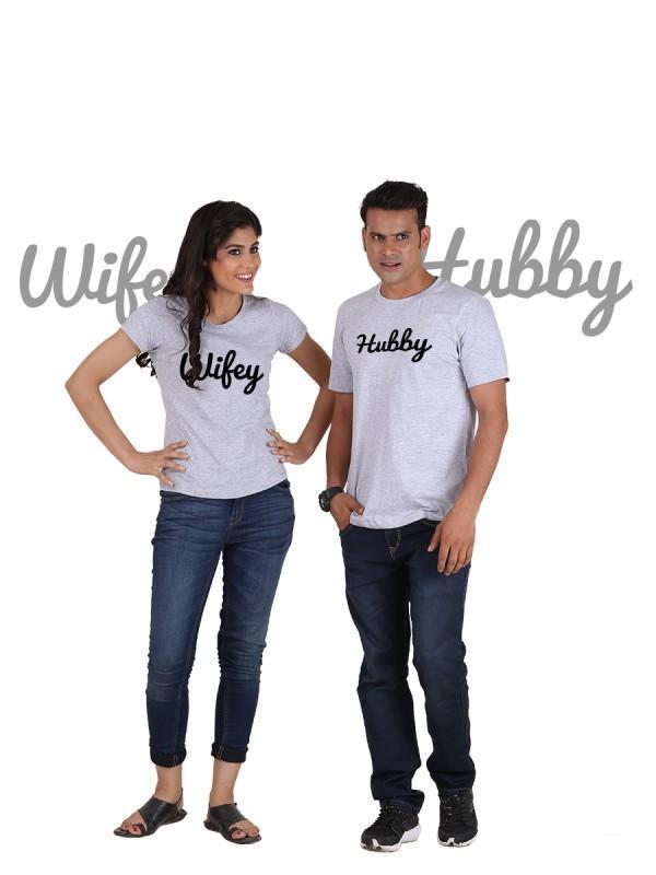 Hubby and Wifey Classic Couple T-Shirt