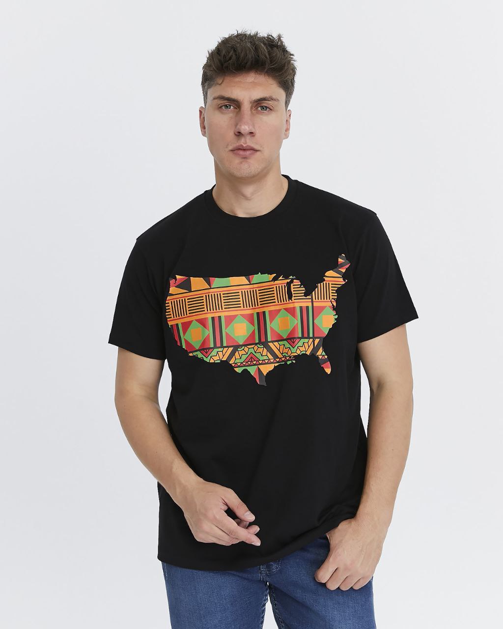 US Printed Map Unisex T shirt